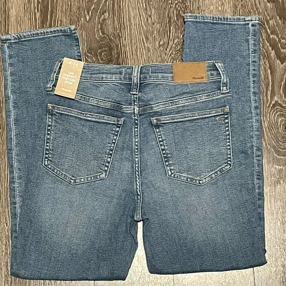 NWT Madewell Perfect Vintage Jean Size 24 Finney Wash - Picture 3 of 6